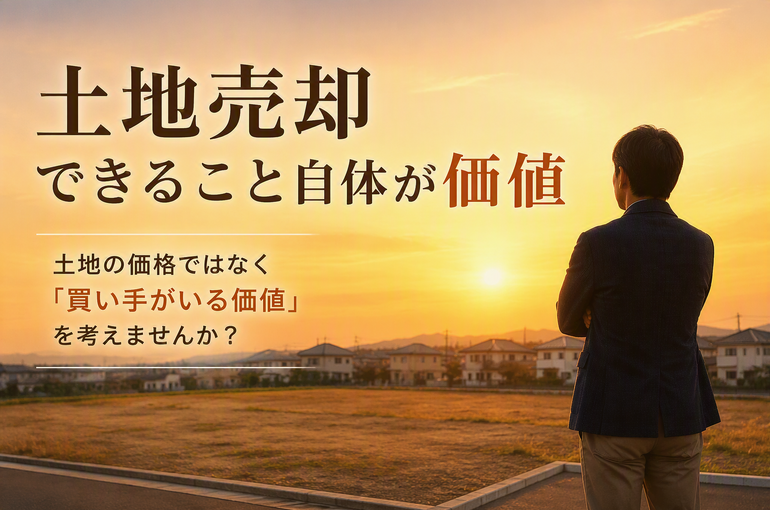 知立市の土地売却をイメージした風景。土地価格だけでなく購入者が見つかる土地の価値を表現
