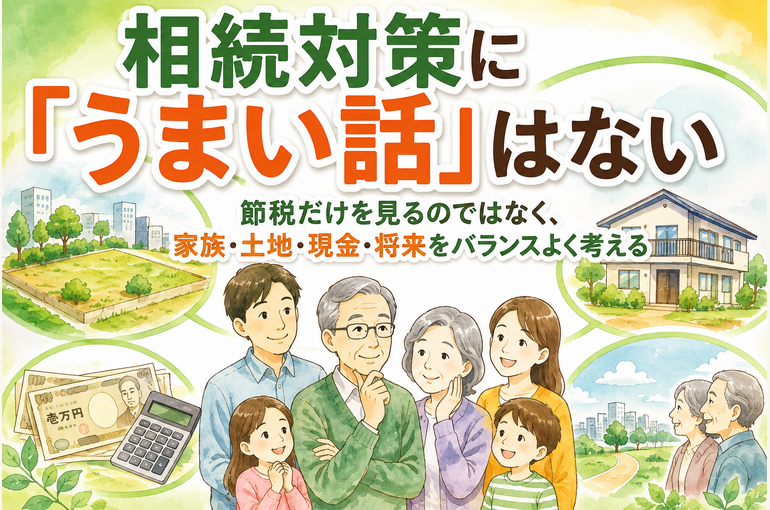 相続対策にうまい話はない｜家族・土地・現金・将来を考える資産管理
