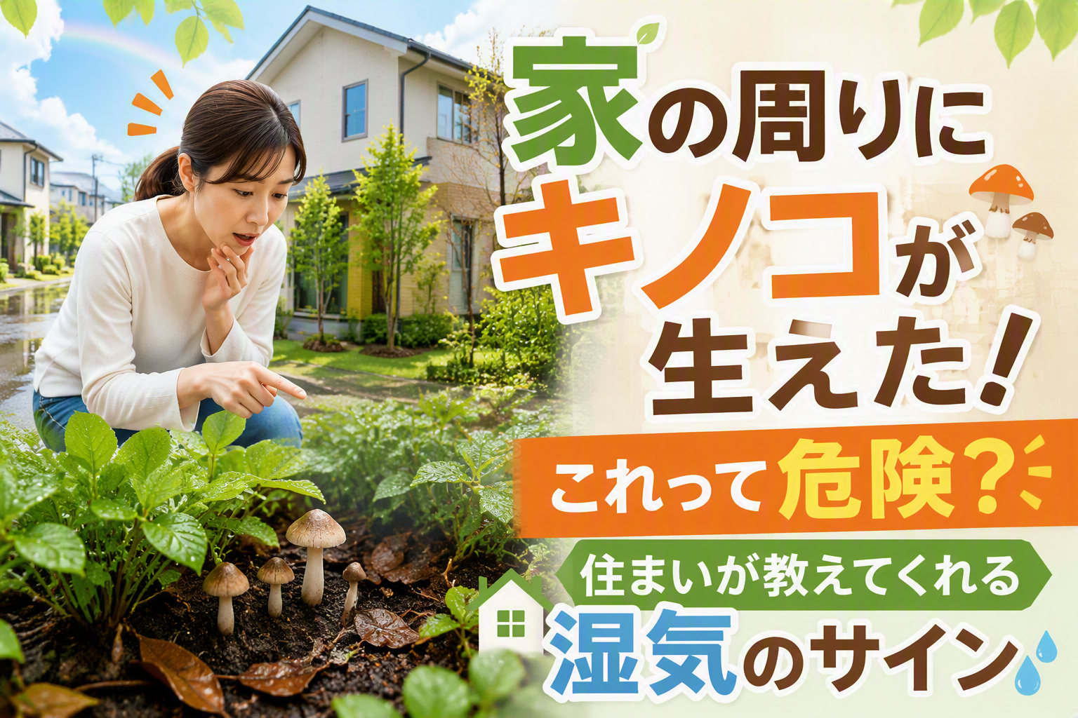 知立市/キノコ】家の周りに何か生えてきた！これって危険？住まいが