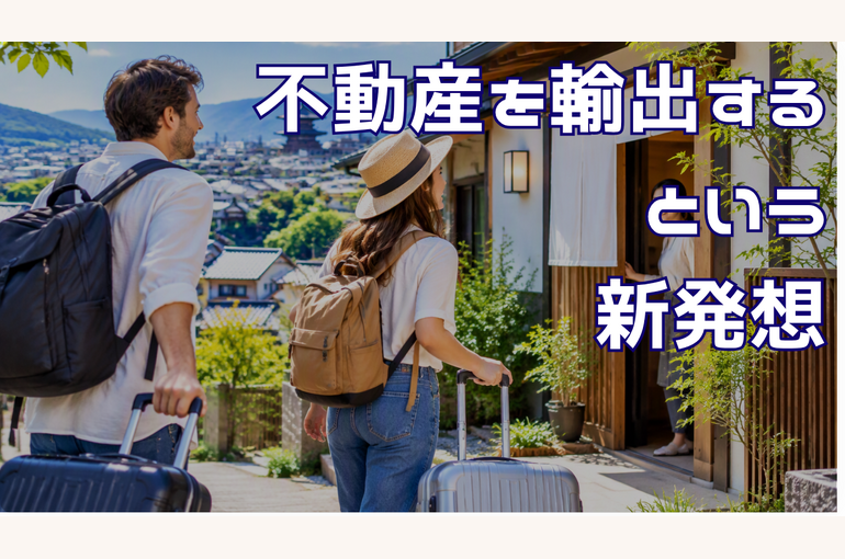 空き家活用と民泊による地域価値創造を表現した不動産活用イメージ